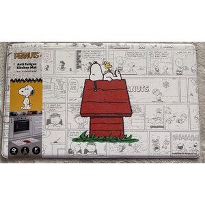 Peanuts Snoopy Charlie Brown Comic Doghouse Anti Fatigue Kitchen Mat 18 X 30”